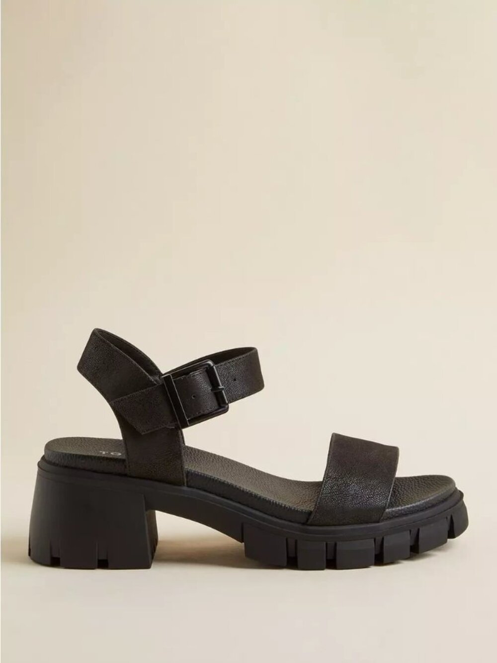 Lug Outsole Sandal — Black